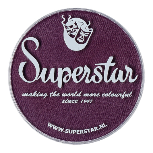 The Infinity Faces Aqua Superstar logo features a round, purple design with Superstar in white script and a mask motif above. Since 1947, we are dedicated to making the world more colourful. Discover our vibrant face and body paints at www.superstar.nl.