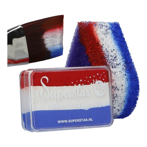 Face Paint & Body Paint Aqua Superstar - Little Red, White & Blue One Stroke (30gr)