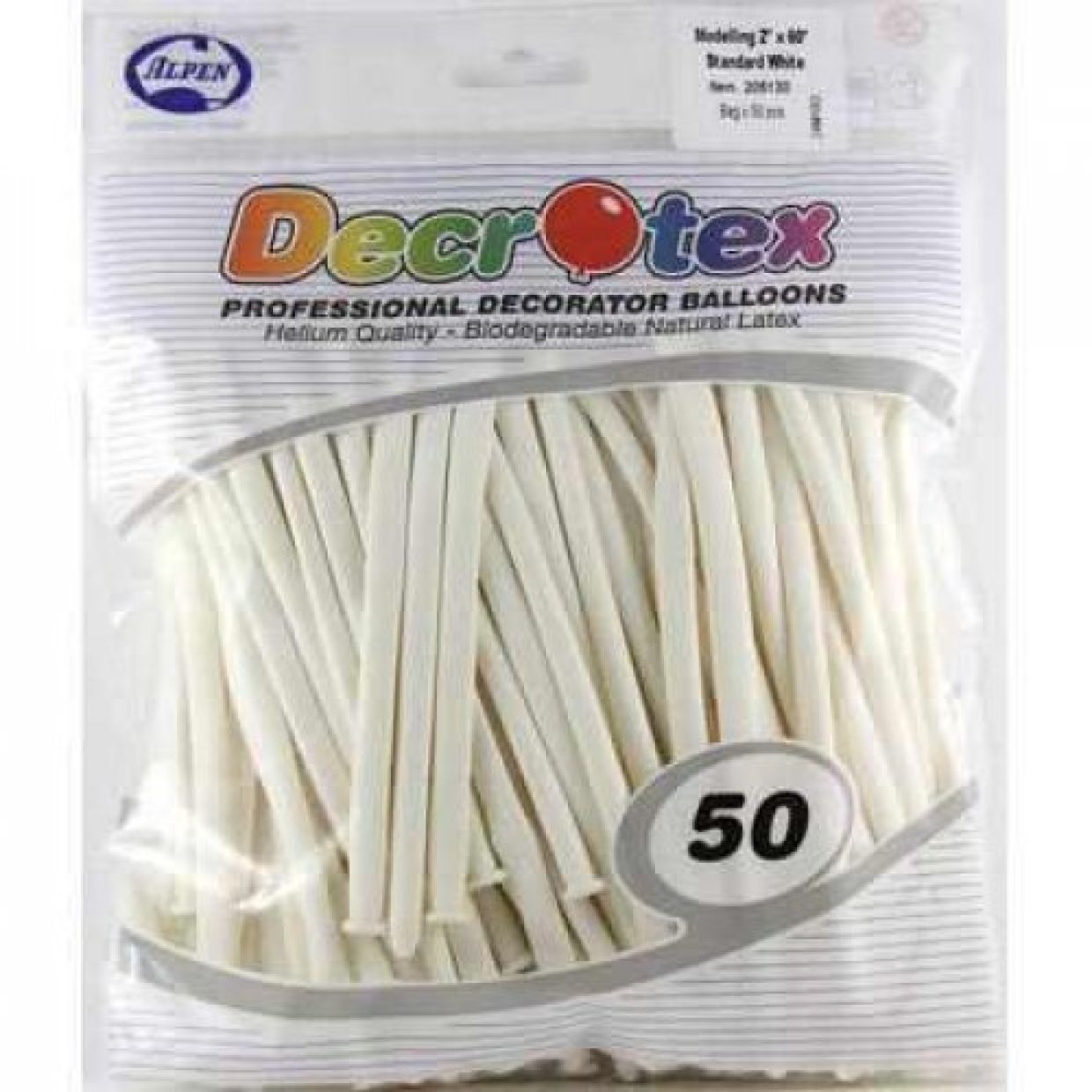 Modelling Balloons DTX (Sempertex) - White (50/260s)