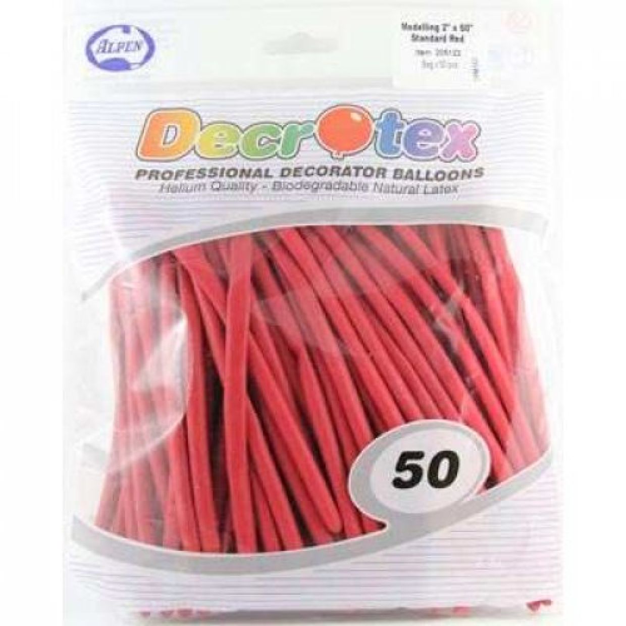 Modelling Balloons DTX (Sempertex) - Red (50/260s)