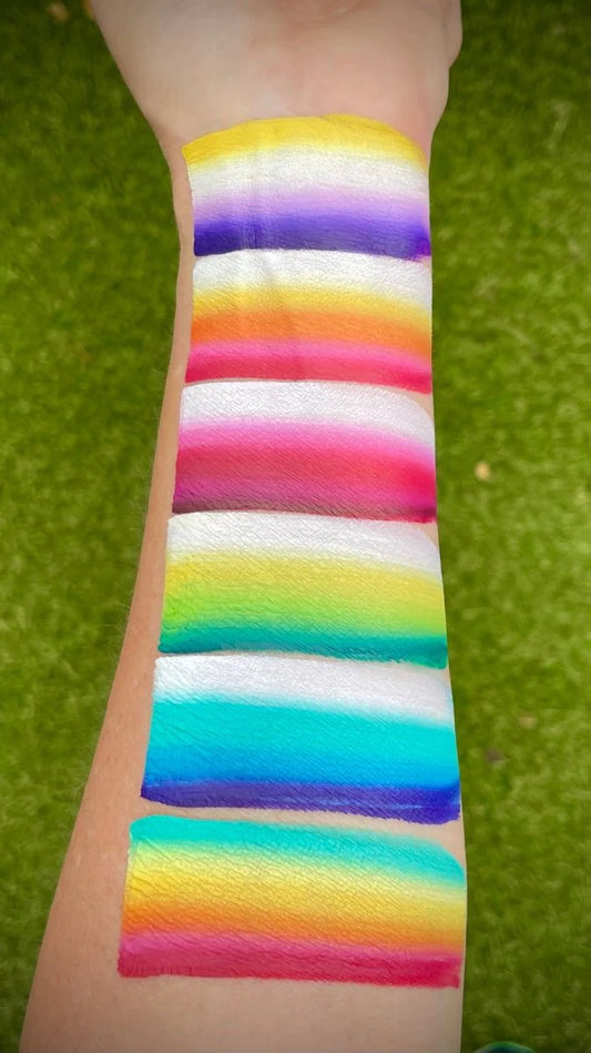 Face Paint & Body Paint Aqua Fusion - Leanne's Rainbow Flower Palette (6x10g)