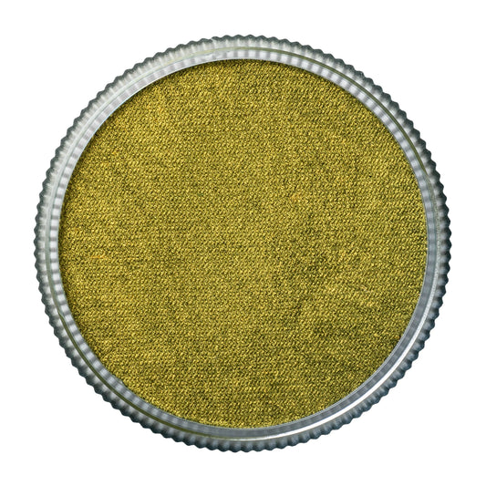 A circular pan of shimmery TAG Face & Body Paint - Pearl Bronze Green (32g).