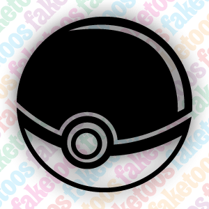 Glitter Tattoo Faketoos - Poke Ball (small)