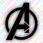 Glitter Tattoo Faketoos - Avengers (small)