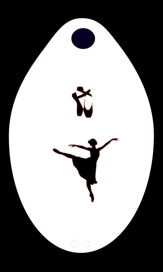 Ballerina & Shoes Stencil Body Art