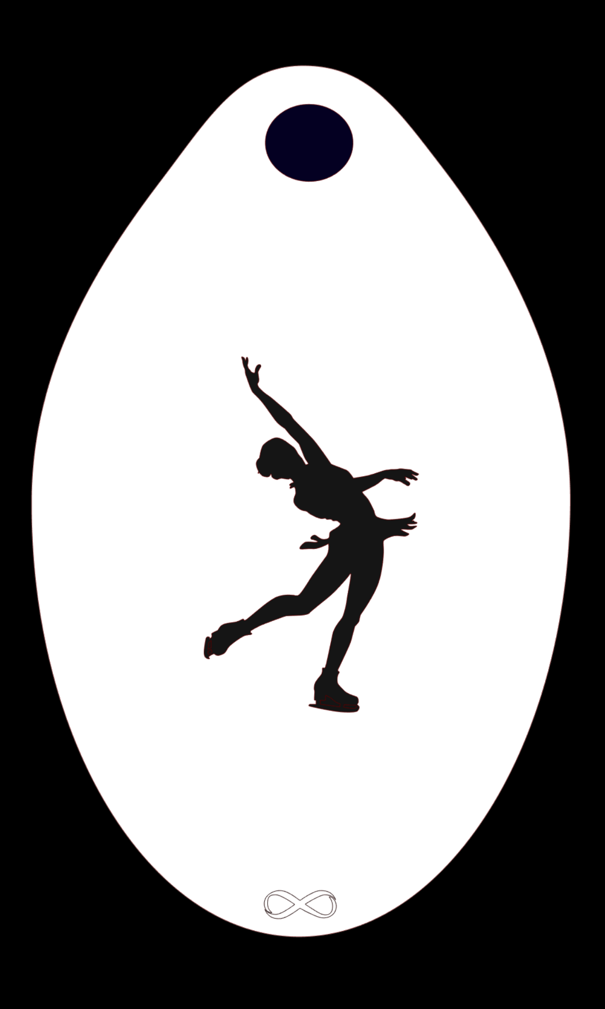 Figure Skater Stencil Body Art