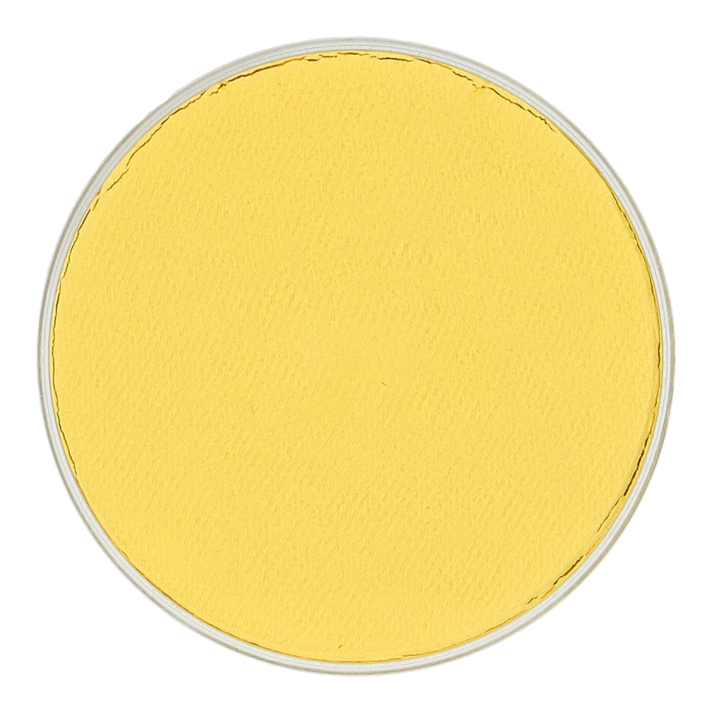 Infinity Faces offers the 16g Face Paint & Body Paint Aqua Superstar in soft yellow. This round container features cruelty-free, smooth paint with a consistent texture and is compliant with European Cosmetics Legislation.
