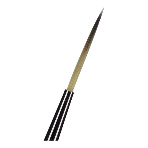 The Infinity Faces Brushes Superstar - Synthetic Liner Brush RoxaRosa #3 features a black handle and soft, tapered synthetic bristles fading beige to brown, shown against a white background.