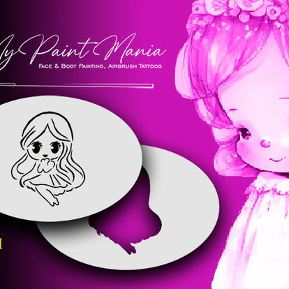 Face- & Body Stencil - Alice the magical fairy - MyPaintMania