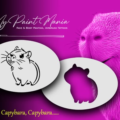 Face- & Body Stencil - Capybara - MyPaintMania