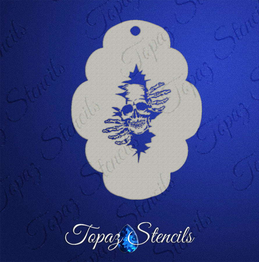 Face- & Body Stencil - Coming Through - Topaz