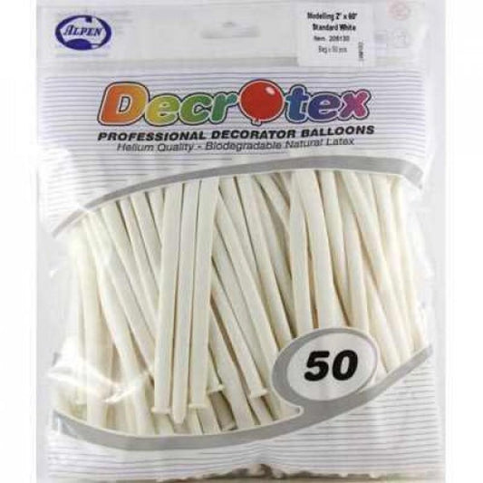 Modelling Balloons DTX (Sempertex) - White (50/260s)