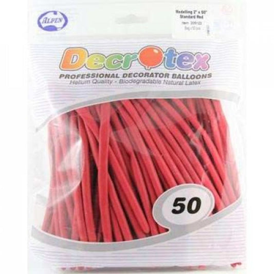 Modelling Balloons DTX (Sempertex) - Red (50/260s)
