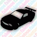 Glitter Tattoo Faketoos -Drifter Race Car (small)