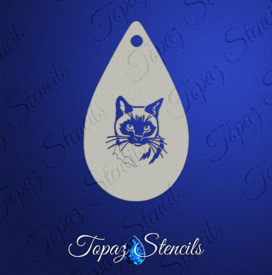 Face- & Body Stencil - Kitty Cat - Topaz
