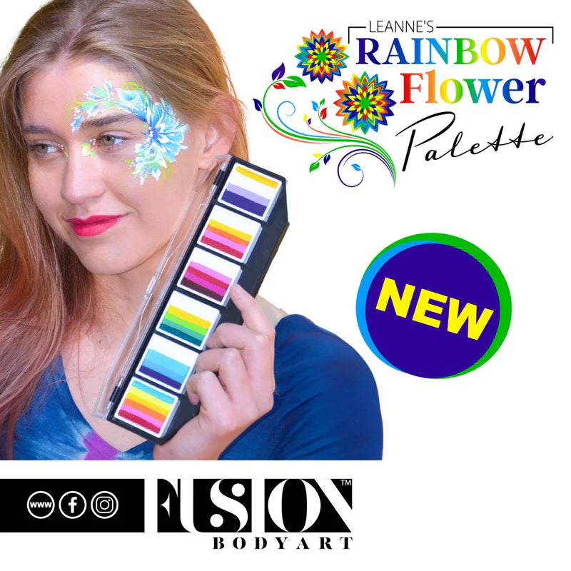 Face Paint & Body Paint Aqua Fusion - Leanne's Rainbow Flower Palette (6x10g)