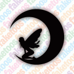 Glitter Tattoo Faketoos - Fairy on the Moon (small)