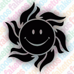 Glitter Tattoo Faketoos - Sun (small)