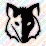 Glitter Tattoo Faketoos - Wolf (small)