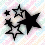 Glitter Tattoo Faketoos - Jumble Stars (small)