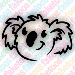Glitter Tattoo Faketoos - Koala (small)
