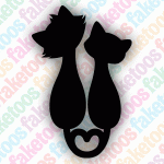Glitter Tattoo Faketoos - Cat Love (small)