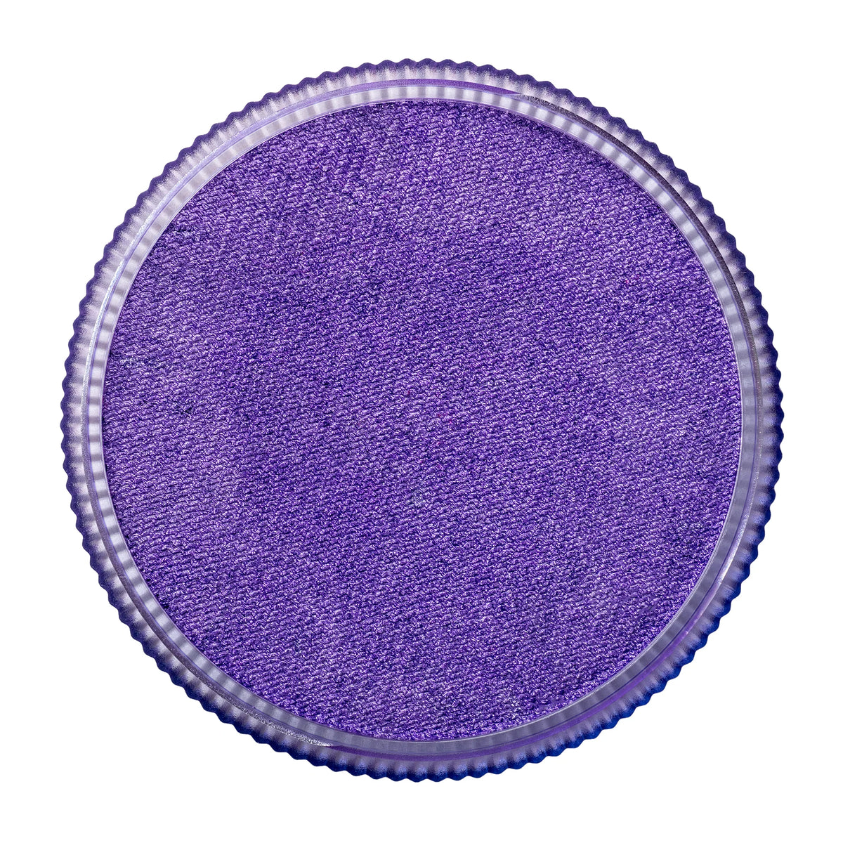 A round container of TAG Face & Body Paint - Pearl Purple (32g) featuring shimmering purple face and body paint.