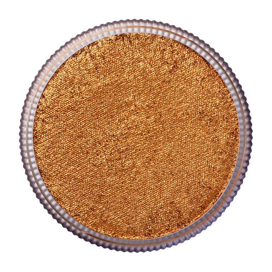 A round container of TAG Face & Body Paint - Pearl Old Gold (32g).