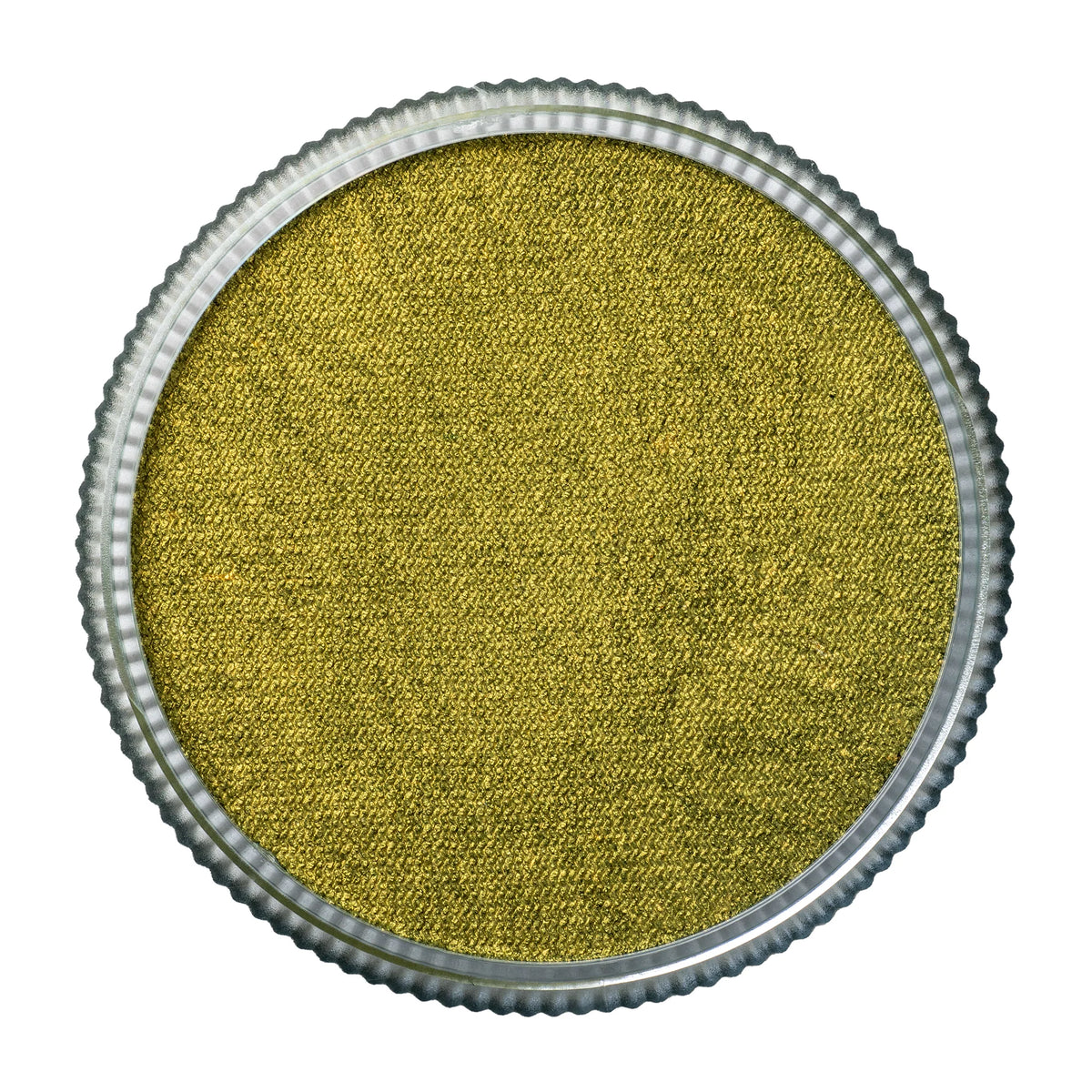 A circular pan of shimmery TAG Face & Body Paint - Pearl Bronze Green (32g).