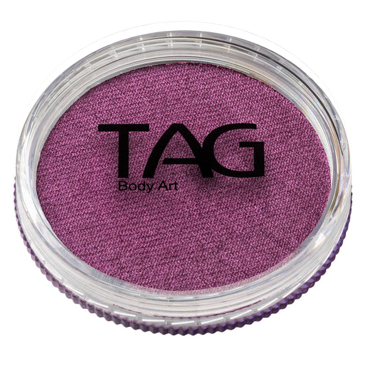 A round container of shimmering TAG Face & Body Paint - Pearl Wine (32g) face and body paint.