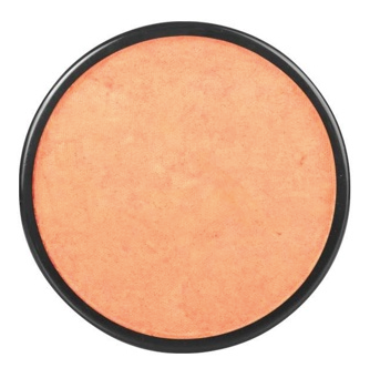 A circular compact of Infinityfaces Face Paint & Body Paint Aqua Paradise Make Up AQ Mehron in Orange (40gr) with a black rim features a smooth, evenly shaded surface.