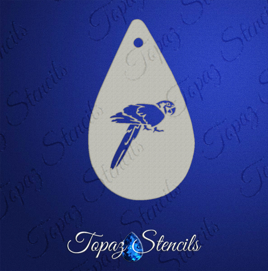 Face- & Body Stencil - Parrott - Topaz