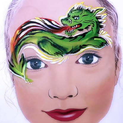 Face- & Body Stencil - Pendragon chief of dragons - MyPaintMania