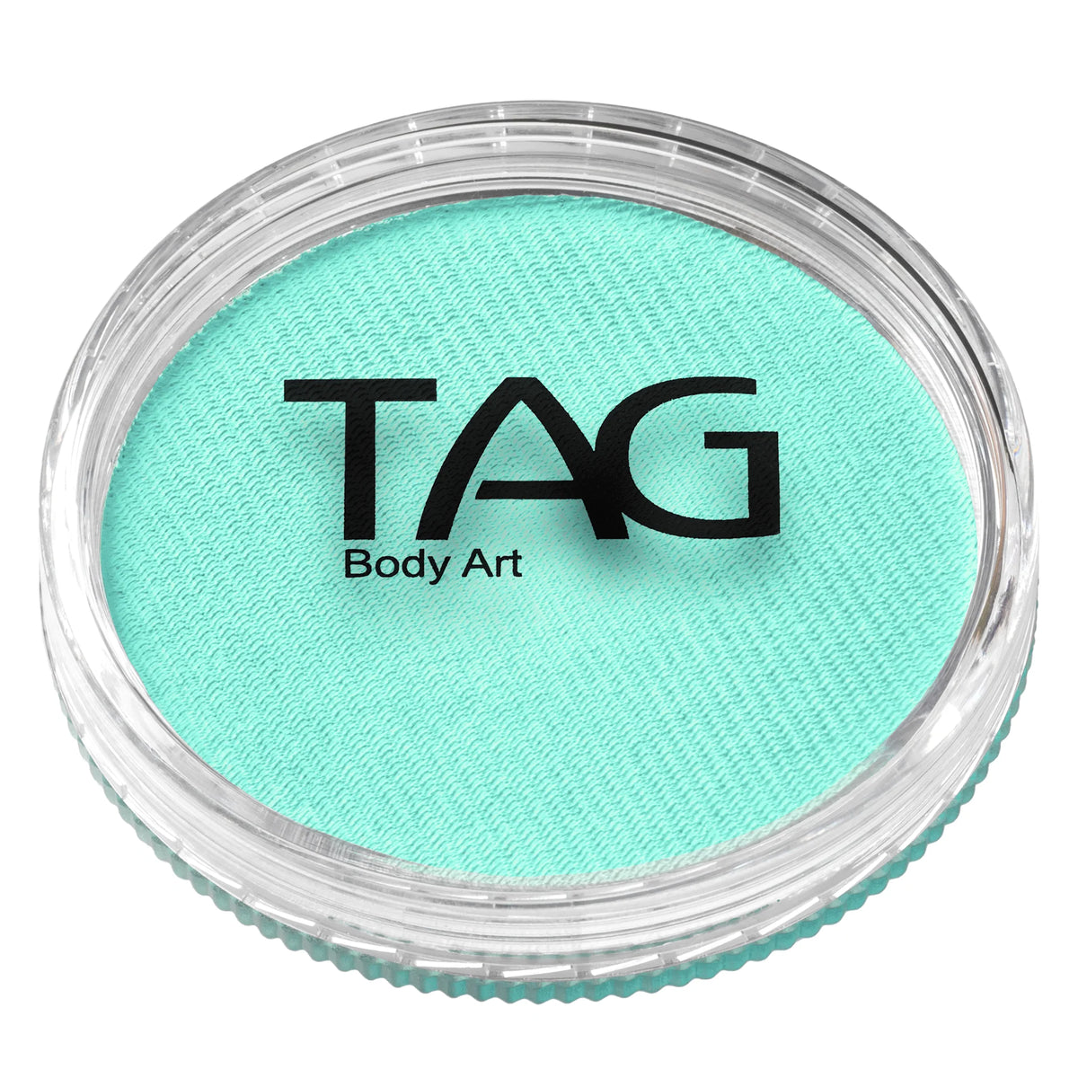 A round container of TAG Face & Body Paint - Pastel Turquoise (32g).