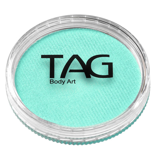 A round container of TAG Face & Body Paint - Pastel Turquoise (32g).