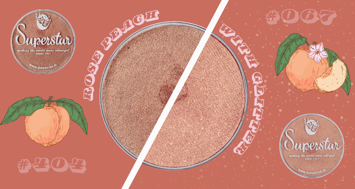 Face Paint & Body Paint Aqua Superstar - Rose Peach with Glitter (shimmer) (16gr)