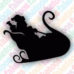 Glitter Tattoo Faketoos - Santa's Sleigh (small)