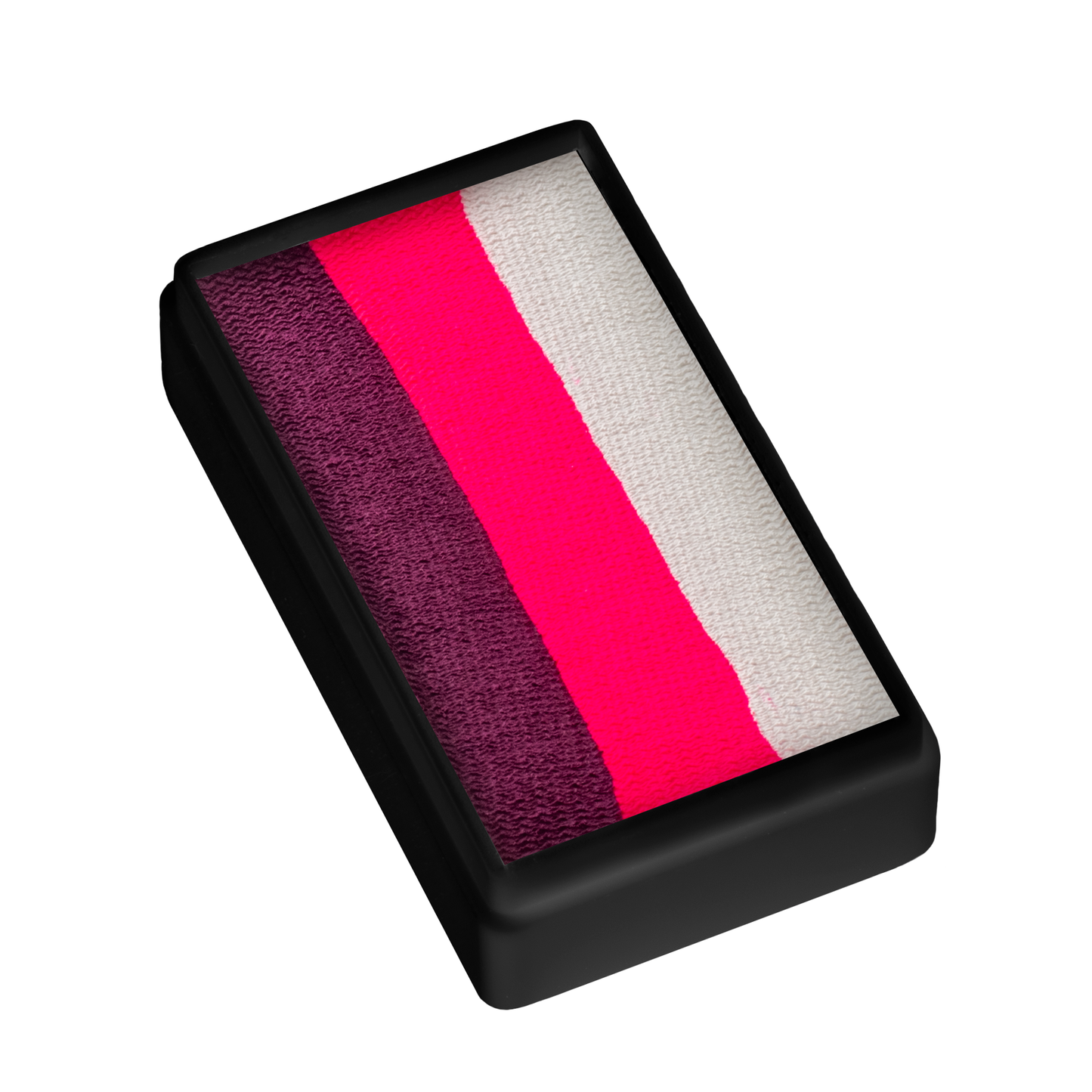 The Infinityfaces Face Paint & Body Paint Aqua - Stargazer One Stroke (30g) is a black rectangular ink pad with three horizontal stripes in dark purple, bright pink, and white.