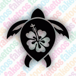 Glitter Tattoo Faketoos - Tribal Turtle 3 (small)