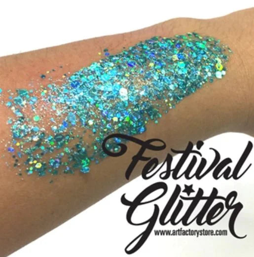 Festival Chunky Glitter Gel Fusion - Blue Lagoon (35ml)