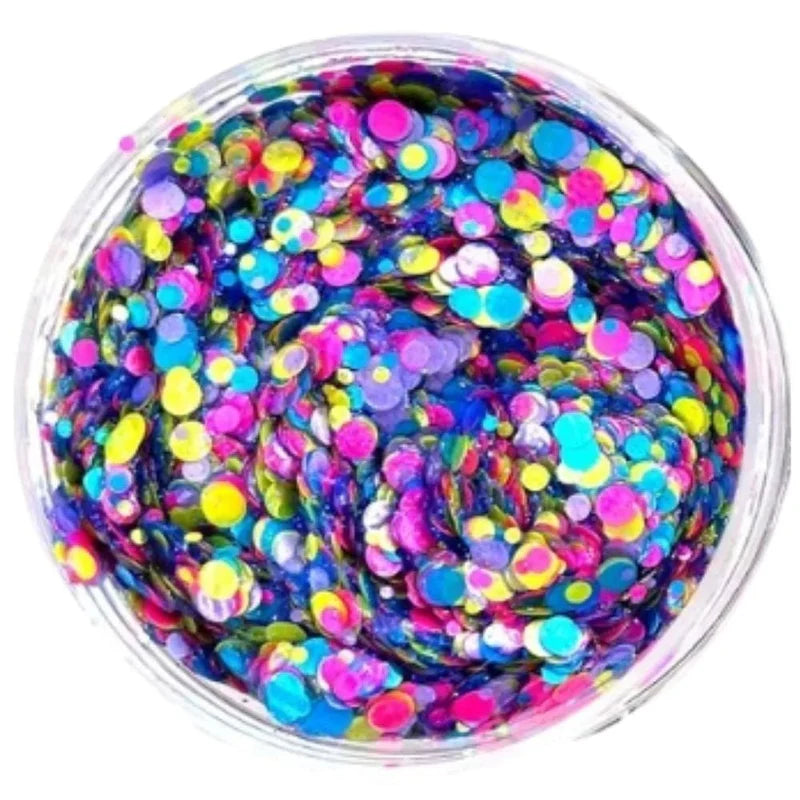 Festival Chunky Glitter Gel Fusion - Confetti Glow - UV Reactive (35ml)