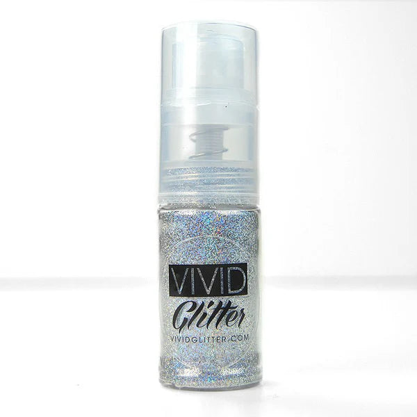 Fine Mist Spray Pump Vivid Glitter - Silver Holo (7.5g)