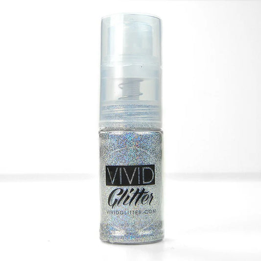Fine Mist Spray Pump Vivid Glitter - Silver Holo (7.5g)